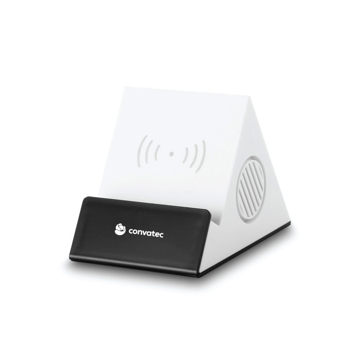 Phone Stand 4-in-1 Bluetooth Speaker with Wireless Charger, 5W